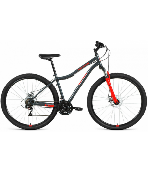Велосипед ALTAIR MTB HT 29 2.0 D (29" 21 ск. рост. 19") 2022, темно-серый/красный, RBK22AL29171