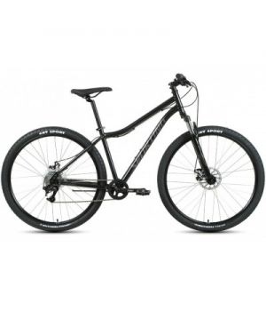 Велосипед FORWARD SPORTING 29 2.1 D (29" 21 ск. рост. 19") 2023, черный/темно-серый