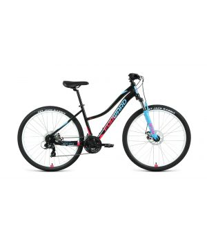 Велосипед FORWARD JADE 27,5 2.0 D (27,5" 21 ск. рост. 16.5") 2022, черный/розовый, RBK22FW27753