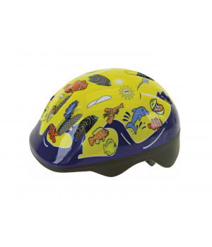 Шлем детский/подростк. 5-731076 с сеточкой 6 отв. 52-56см SEA WORLD/желтый (10) VENTURA