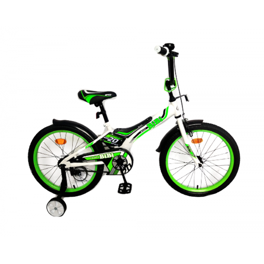 Велосипед детский двухколесный BIBI SPACE 20" бело-зеленый 