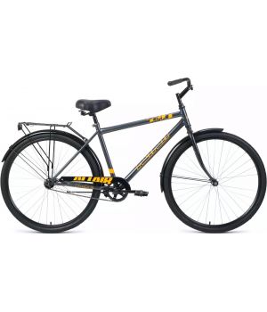 Велосипед ALTAIR CITY 28 high (28" 1 ск. рост 19") 2020-2021, темно-серый/оранжевый, RBKT1YN81005