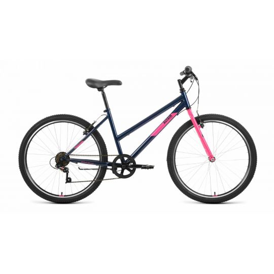 Велосипед ALTAIR MTB HT 26 low (26" 6 ск. рост. 15") 2022, темно-синий/розовый 