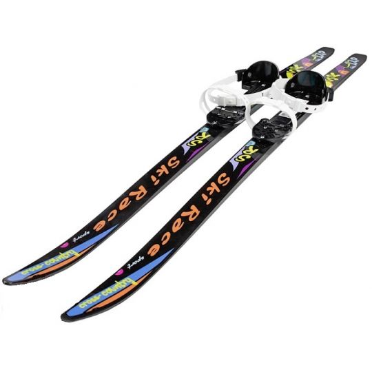 Лыжи пластиковые SKI RACE с палками 120/105 подростковые 