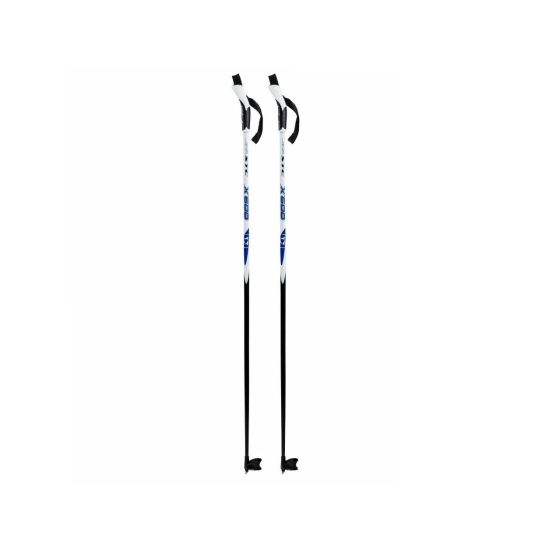 Палки лыжные стеклопластиковые STC X600 (135см, black/blue) 