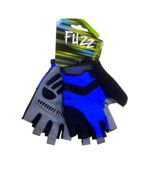 Перчатки 08-202242 лайкра RACE PRO черно-синие, р-р S, с петельками, GEL, на липучке FUZZ