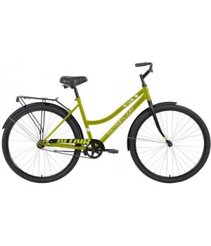 Велосипед ALTAIR CITY 28 low (28" 1 ск. рост 19") 2020-2021, зеленый/черный, RBKT1YN81009