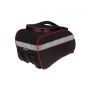 Сумка на багажник PROTECT, р-р 40х20х17 см, водонеп молния, цвет черно-красный кант 