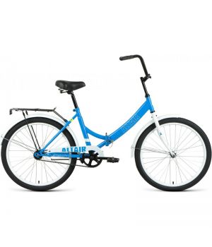 Велосипед ALTAIR CITY 24 (24" 1 ск. рост. 16" скл.) 2020-2021, голубой/белый, RBKT1YF41004