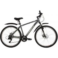 Велосипед FOXX 27.5" AZTEC D серый, сталь, размер 16"