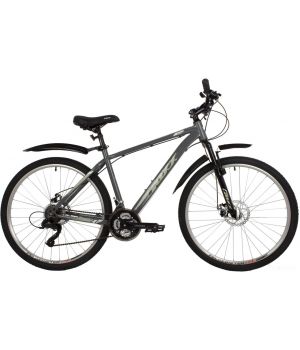 Велосипед FOXX 27.5" AZTEC D серый, сталь, размер 16"