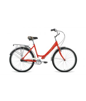 Велосипед FORWARD SEVILLA 26 3.0 (26" 3 ск. рост. 18.5" скл.) 2020-2021, красный матовый/белый, RBKW