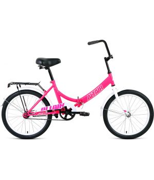 Велосипед ALTAIR CITY 20 (20" 1 ск. рост 14" скл.) 2020-2021, розовый/белый, RBKT1YF01005