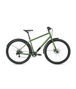 Велосипед FORWARD SPIKE 27,5 D (27,5" 8 ск. рост. 18") 2023, зеленый/черный