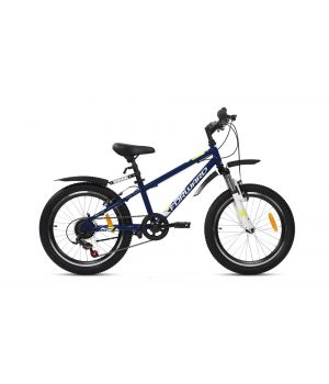 Велосипед FORWARD UNIT 20 2.0 (20" 6 ск. рост. 10.5") 2022, темно-синий/белый, IBK22FW20060