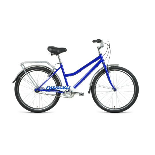 Велосипед FORWARD BARCELONA 26 3.0 (26" 3 ск. рост. 17") 2020-2021, синий/серебристый, RBKW1C163002 