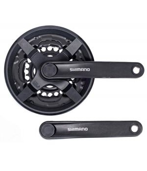 Шатуны Shimano TY301, 42/34/24, 175мм, кв,  с защитой, черн, б/уп AFCTY301E244CL