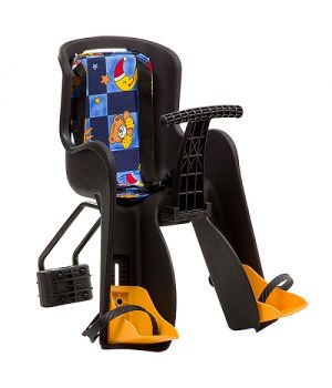 Кресло детское переднее GH-908E черное с разноцветным текстилем