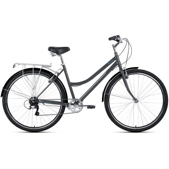 Велосипед FORWARD TALICA 28 2.0 (28" 7 ск. рост. 19") 2022, темно-серый/бирюзовый, RBK22FW28006 