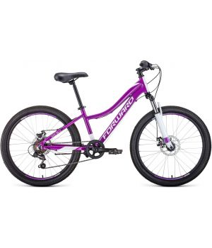 Велосипед FORWARD JADE 24 2.0 disc (24" 7 ск) фиолетовый, RBKW0664Q003
