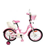 Велосипед детский двухколесный BIBI 18" FLY 18.SC.FLY.PN0 бело-розов
