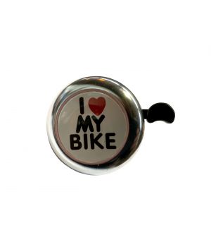 Звонок для велосипеда (003) " I love my bike", алюминий/пластик