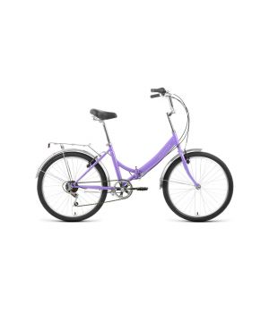 Велосипед FORWARD VALENCIA 24 2.0 (24" 6 ск. рост. 16" скл.) 2022, фиолетовый/зеленый, RBK22FW24078