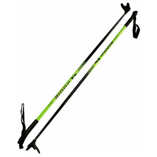 Палки лыжные стеклопластиковые Sable nitro, (140 см. black/green) 