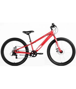 Велосипед FORWARD SPIKE 24 D (24" 7 ск. рост. 11") 2023, красный/белый