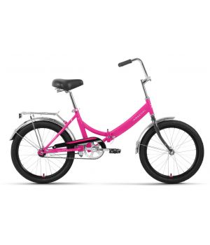Велосипед FORWARD ARSENAL 20 1.0 (20" 1 ск. рост. 14" скл.) 2022, розовый/белый, RBK22FW20527
