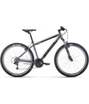 Велосипед FORWARD APACHE 27,5 1.0 CLASSIC (27,5" 21 ск. рост. 15") 2022, серый/черный, RBK22FW27917