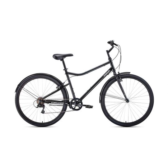 Велосипед FORWARD PARMA 28 (28" 7 ск. рост. 19") 2022, черный/белый, RBK22FW28760 
