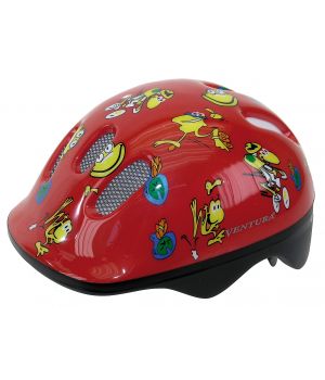 Шлем детский/подростк. 5-734070 с сеточкой 6 отв. 48-52см FROGS/красный (10) M-WAVE