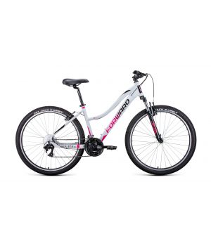 Велосипед FORWARD JADE 27,5 1.0 (27,5" 21 ск. рост. 16.5") 2022, серый/розовый, RBK22FW27749