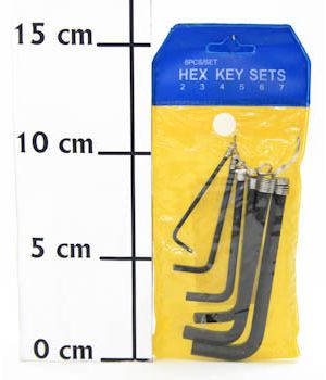 Набор шестигранников YC-268L-1, на связке 2/3/4/5/6/7 (6 шт.), чёрные, Х38945