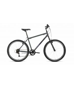 Велосипед ALTAIR MTB HT 26 1.0 (26" 7 ск. рост. 19") 2022, темно-серый/черный, RBK22AL26106
