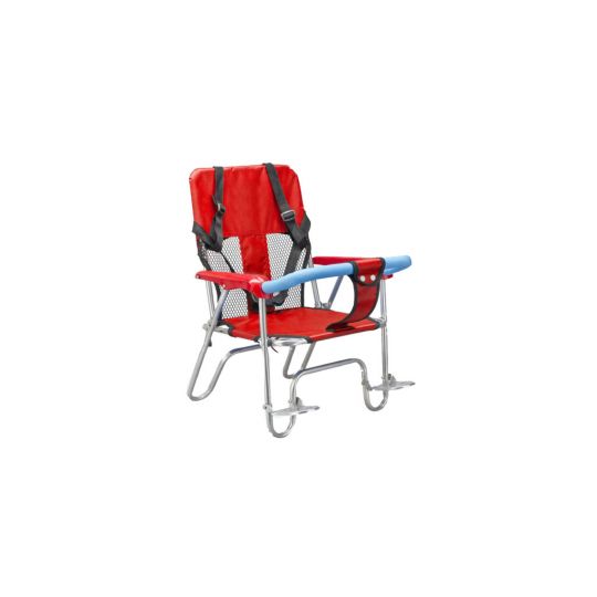 Кресло детское, красное, пластик-алюм, крепление на багажник 