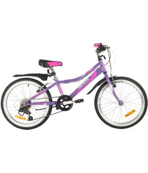 Велосипед NOVATRACK ALICE 20 V-Brake, фиолетовый, сталь, 6 ск.