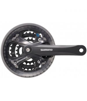 Шатуны Shimano Acera M361, 48/38/28T, 175мм, кв, защ. черн. EFCM361E888CL