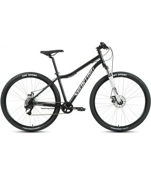 Велосипед FORWARD SPORTING 29 2.2 D (29" 21 ск. рост. 21") 2022, черный/белый, RBK22FW29952