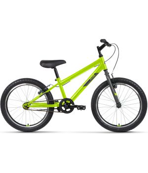 Велосипед ALTAIR MTB HT 20 1.0 (20" 1 ск. рост. 10.5") 2022, ярко-зеленый/серый, IBK22AL20078