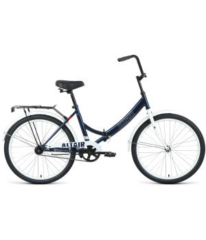 Велосипед ALTAIR CITY 24 (24" 1 ск. рост. 16" скл.) 2022, темно-синий/серый, RBK22AL24009