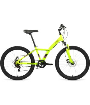 Велосипед FORWARD DAKOTA 24 2.0 D (24" 6 ск. рост. 13") 2022, зеленый/фиолетовый, RBK22FW24595