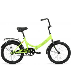 Велосипед ALTAIR CITY 20 (20" 1 ск. рост. 14" скл.) 2022, ярко-зеленый/черный, RBK22AL20004