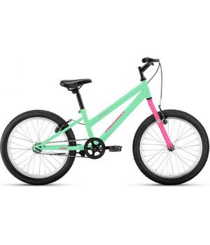 Велосипед ALTAIR MTB HT 20 low (20" 1 ск. рост 10.5") 2020-2021, мятный/розовый, 1BKT1J101006