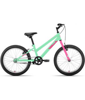 Велосипед ALTAIR MTB HT 20 LOW (20" 1 ск. рост. 10.5") 2022, мятный/розовый, IBK22AL20085