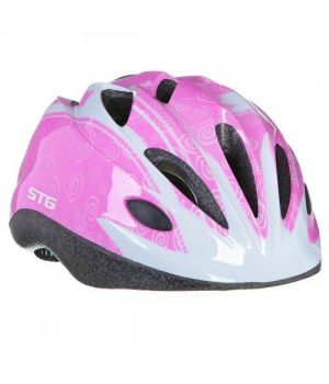Шлем детский/подростк. STG HB6-5-D, M (52-56), розовый/белый