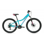 Велосипед FORWARD JADE 24 2.0 disc (24" 7 ск. рост. 12") 2020-2021, бирюзовый/розовый, RBKW1J347006 