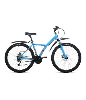 Велосипед FORWARD DAKOTA 27,5 2.0 D (27,5" 18 ск. рост. 16.5") 2022, бирюзовый/ярко-оранжевый, RBK22
