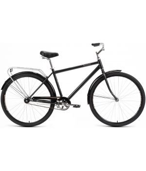 Велосипед FORWARD DORTMUND 28 1.0 (28" 1 ск. рост. 19") 2022, черный/бронзовый, RBK22FW28609